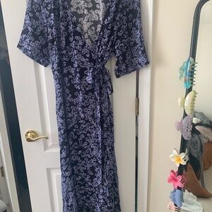 & Other Stories Black and Lavender Floral Top